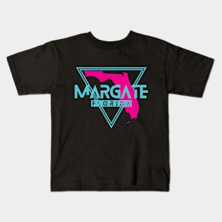 Margate Florida Retro Triangle FL Kids T-Shirt